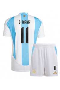 Argentina Angel Di Maria #11 Babyklær Hjemme Fotballdrakt til barn Copa America 2024 Korte ermer (+ Korte bukser)